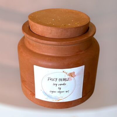 Κερί σόγιας σε δοχείο πορσελάνης «JUICY ORANGE»
