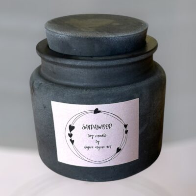 Κερί σόγιας σε δοχείο πορσελάνης «SANDALWOOD»