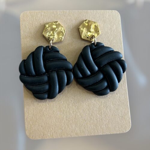 Σκουλαρίκια fimo "harva black"