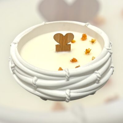 Φωλίτσα πορσελάνης με κερί σόγιας (white)