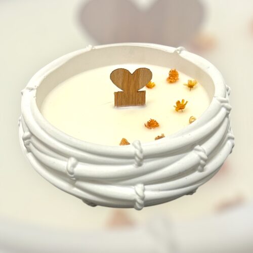 Φωλίτσα πορσελάνης με κερί σόγιας (white)