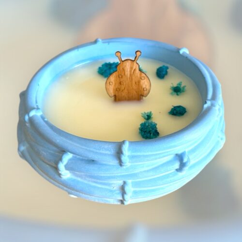 Φωλίτσα πορσελάνης με κερί σόγιας (blue sky)