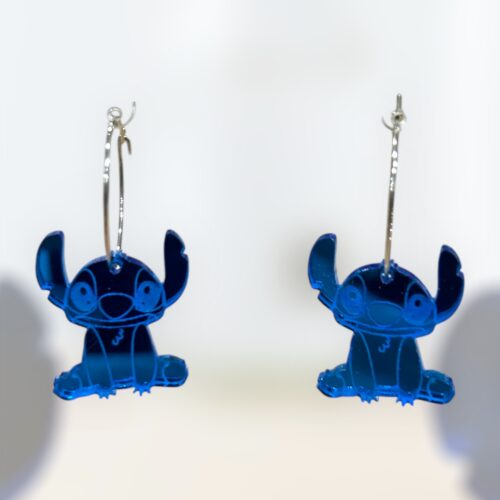 Plexiglass σκουλαρίκια 'Stitch'