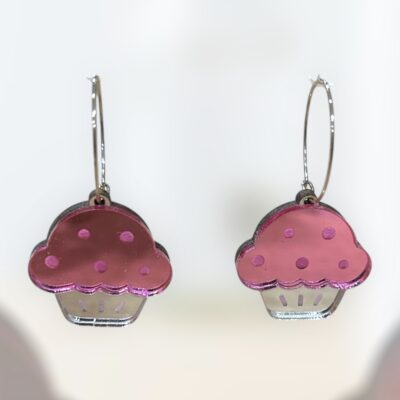 Plexiglass σκουλαρίκια 'Cupcake'