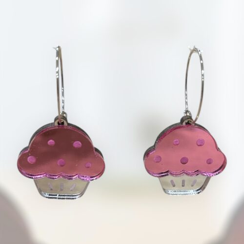 Plexiglass σκουλαρίκια 'Cupcake'