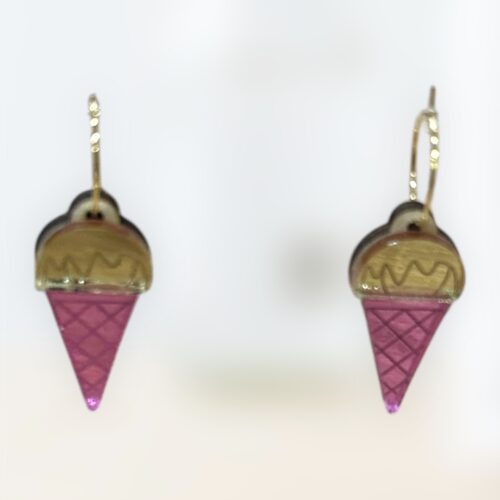 Plexiglass σκουλαρίκια 'Παγωτίνι'