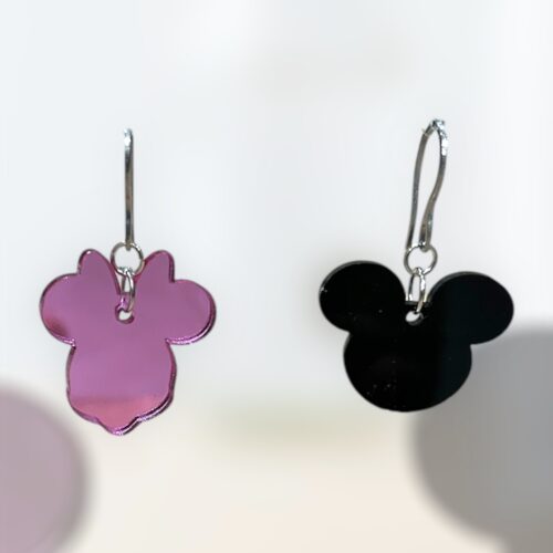 Plexiglass σκουλαρίκια 'Μίκυ και Μίνι'