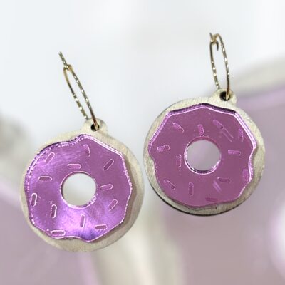 Plexiglass σκουλαρίκια 'Donats'