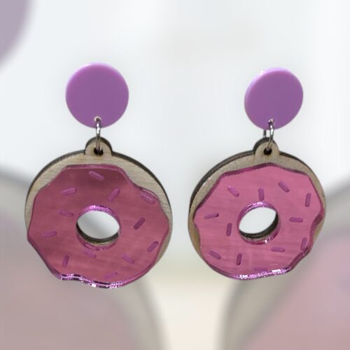 Plexiglass σκουλαρίκια 'Big Donat's'