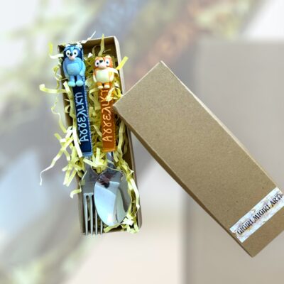 Fimo spoon Bluey and Bingo