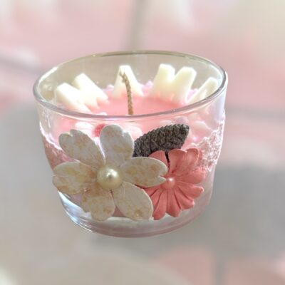 Αρωματικό κερί σόγιας 'ΜΑΜΑ' ροζ