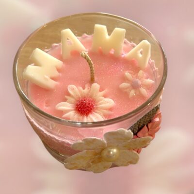 Αρωματικό κερί σόγιας 'ΜΑΜΑ' ροζ