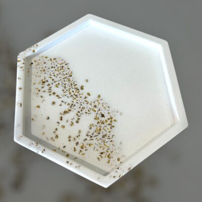 Σουβέρ πορσελάνης White Gold