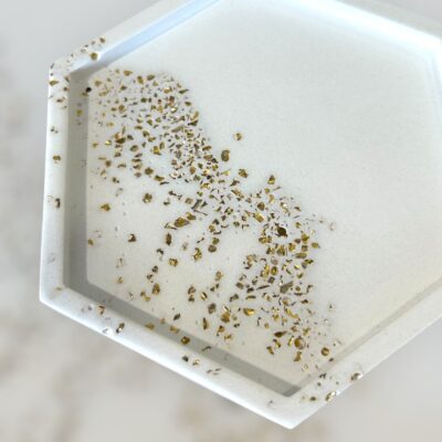 Σουβέρ πορσελάνης White Gold