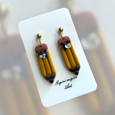 Σκουλαρίκια fimo''Big pencils''