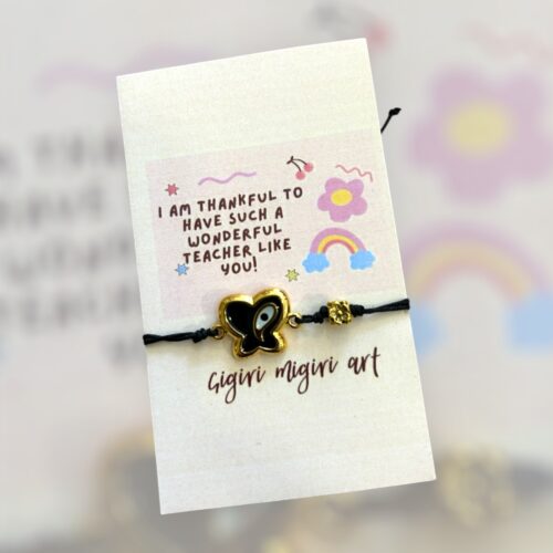 Βραχιόλι charm ''Butterfly'' black