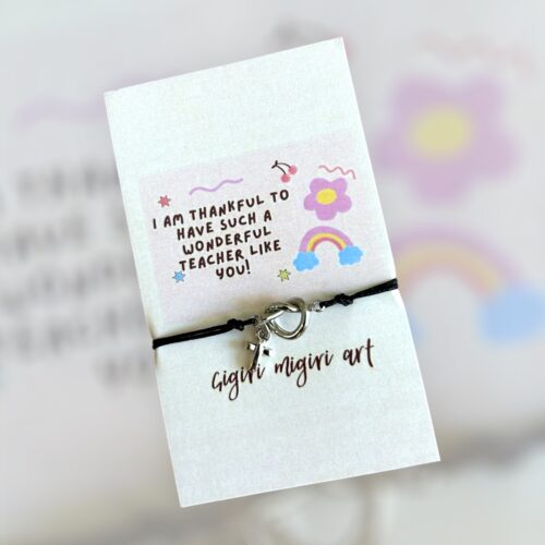 Βραχιόλι charm 'heart' black